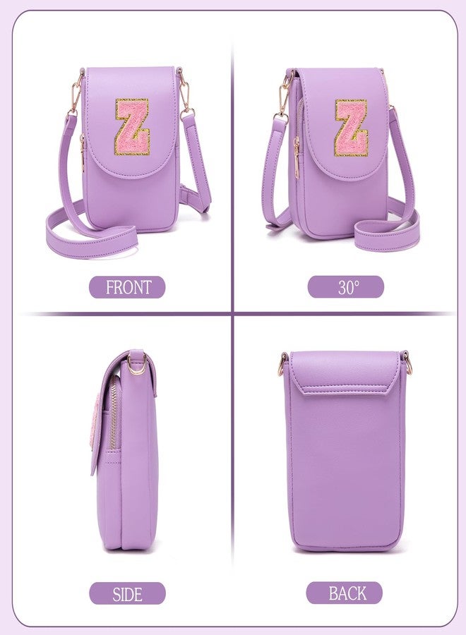 Viverte 6 7 8 9 10 11 12 13 14 Year Old Girl Birthday Gift Ideas Initial Crossbody Purse for Teen Girls Kids Shoulder Bag (Lavender Z) - Image 4