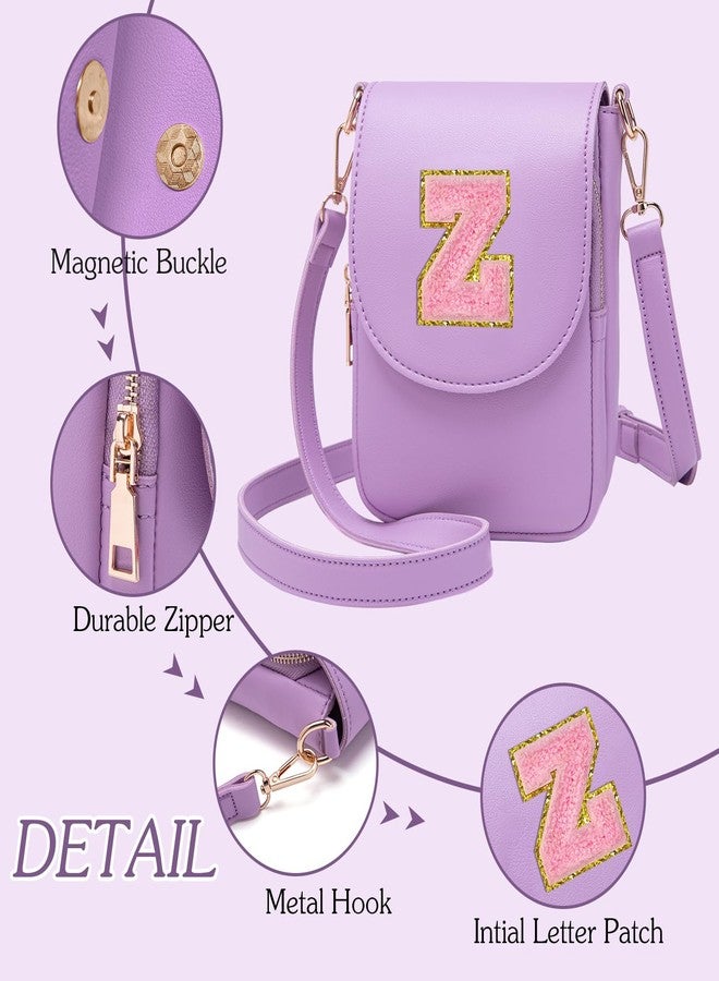 Viverte 6 7 8 9 10 11 12 13 14 Year Old Girl Birthday Gift Ideas Initial Crossbody Purse for Teen Girls Kids Shoulder Bag (Lavender Z) - Image 5