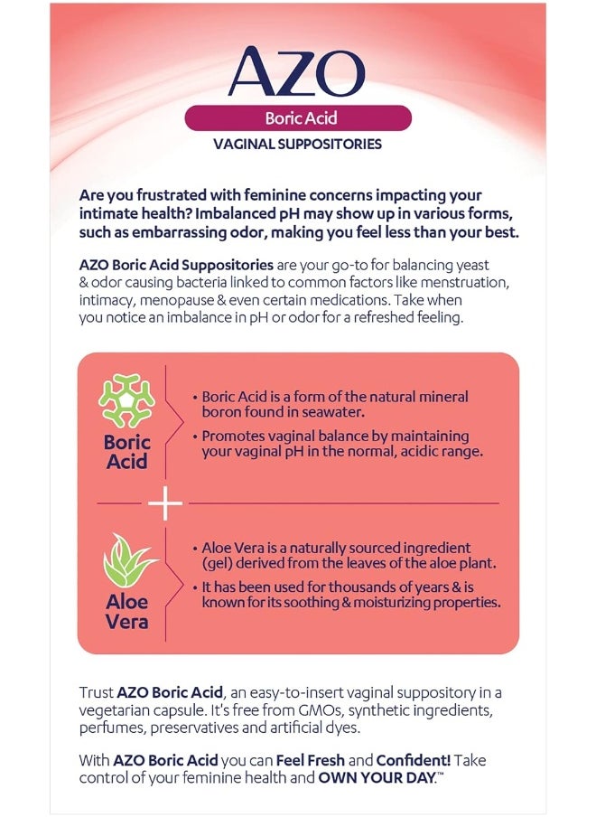 AZO Boric Acid Vaginal Suppositories  - Image 2