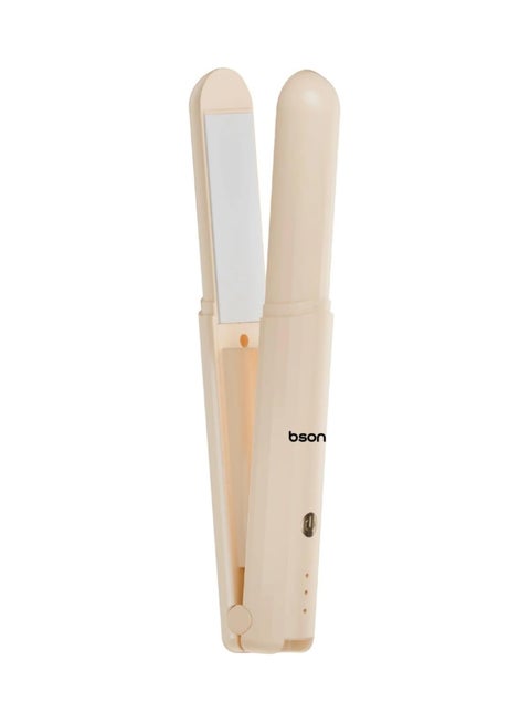 2-in-1 Cordless Hair Straightener and Curler with 3 Heat Settings and 40 Million Negative Ions - Dual Purpose Hair Styler with Protective Lid - Smooth Frizz Free Shine Anywhere, Mini Portable Straightener For Home Use