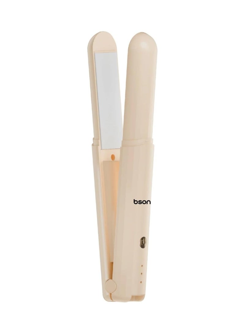 BSON مستقيم الشعر ومجعد لاسلكي 2 في 1 مع 3 إعدادات حرارة و 40 مليون أيون سالب - أداة تصفيف الشعر ذات غطاء واقي - لمعان ناعم خالي من التجاعيد في أي مكان - Image 1