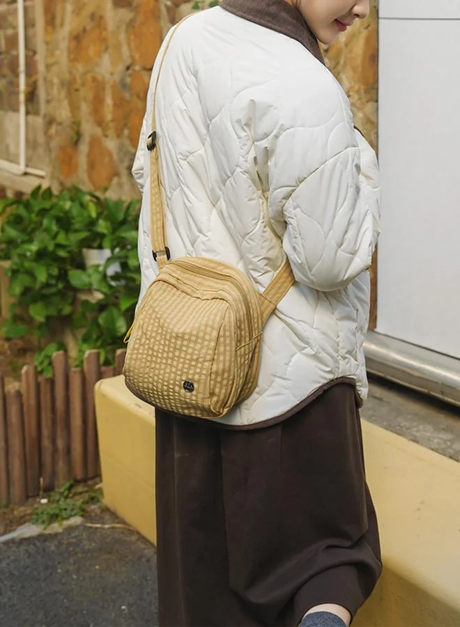 Take Two Yellow Checkered Crossbody Bag