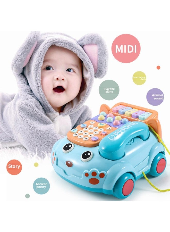 Children's Toy Mobile Phone Puzzle Early Education Male 0-3 Years Old Girl Telephone Simulation Baby Call With Hand-Color:Early Education Telephone 【pink】 Battery Version - Image 3