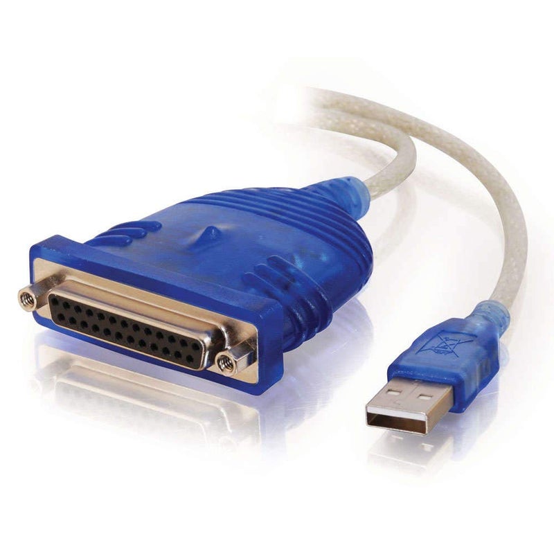 C2G 16899 USB To DB25 Parallel Printer Adapter Cable, Beige (6 Feet, 1.82 Meters) - Image 1