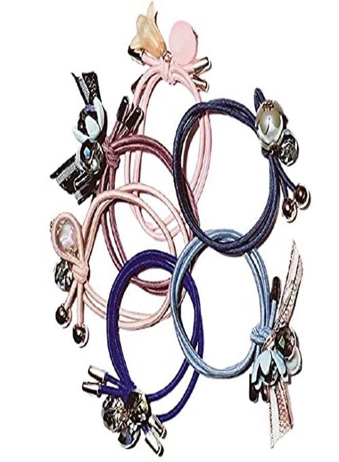 imioxo Hair Rubber Bands for Girls Pack of 6 Multiple Color - Image 3