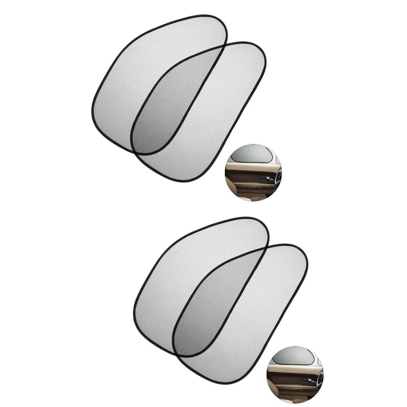 2pcs Pair of Car Side Window Sunshade Auto Mesh Protector for Block Damaging UV Rays Bright Sunlight Heat - Image 1