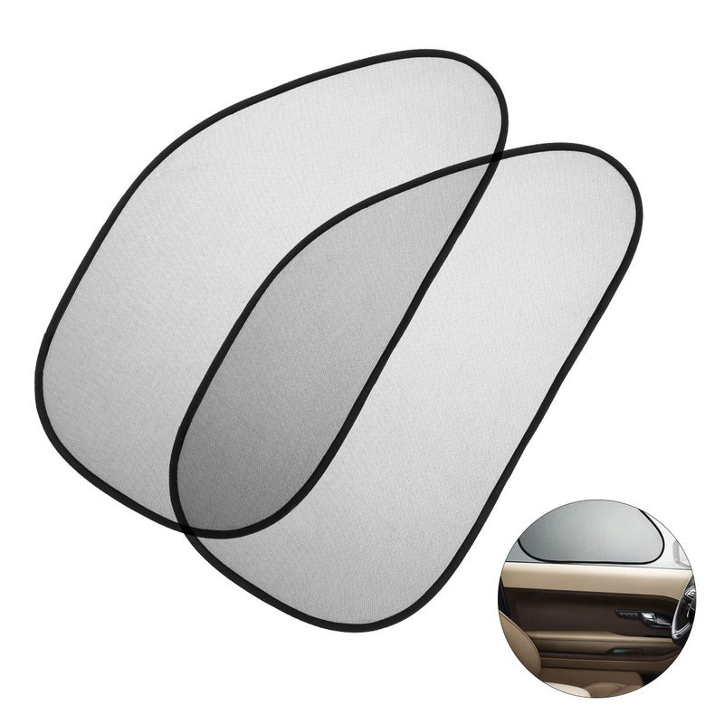 2pcs Pair of Car Side Window Sunshade Auto Mesh Protector for Block Damaging UV Rays Bright Sunlight Heat - Image 2
