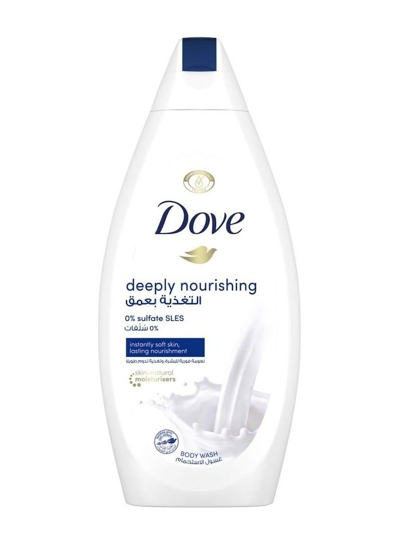 Dove Deeply Nourishing Body Wash 750ml, for instant moisturising, Original, No Sulfates or Parabens