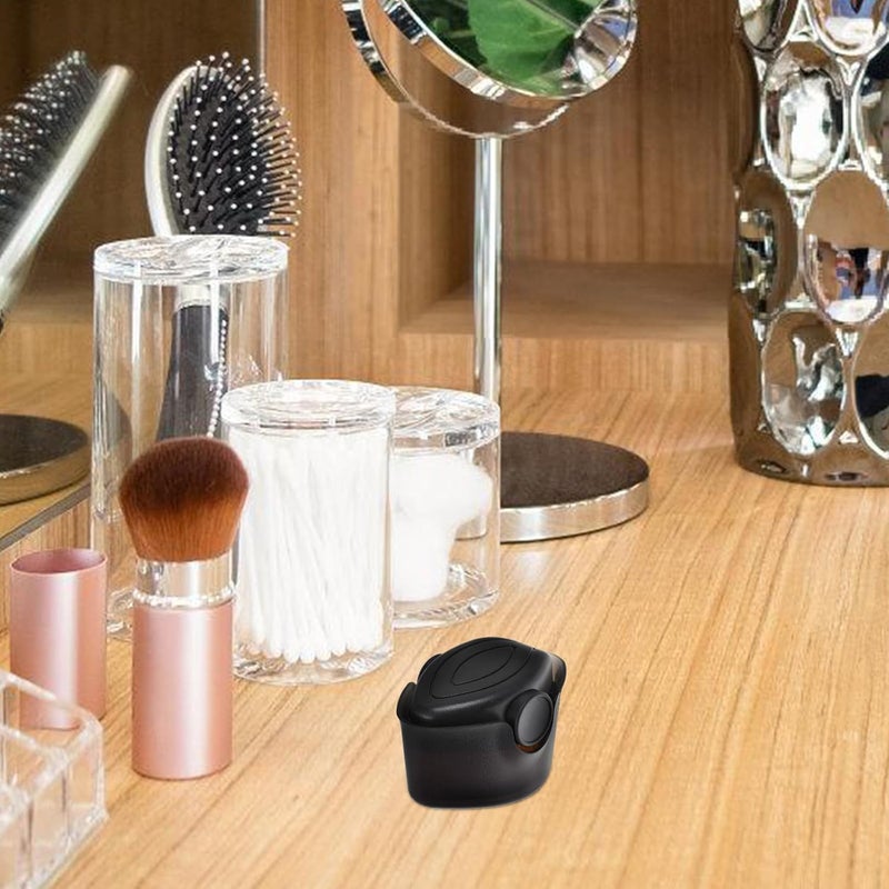 LABRIMP Portable Foundation Brush with Storage Case Oval Makeup Blending Brush for Liquid and Powder for Women Black - Image 4