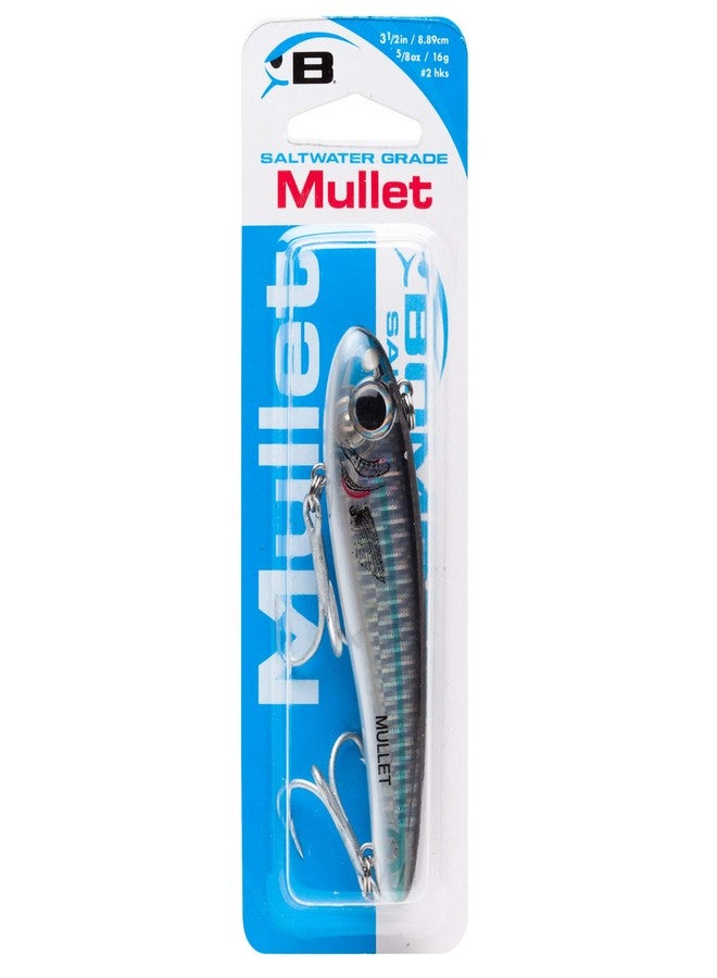 Bomber Lures Mullet Slow-Sinking Twitch, Walking Saltwater Fishing Lure, Excellent for Speckled Trout, Redfish, Stripers and More, 3 1/2", 5/8 oz, Silver Mullet - Image 3