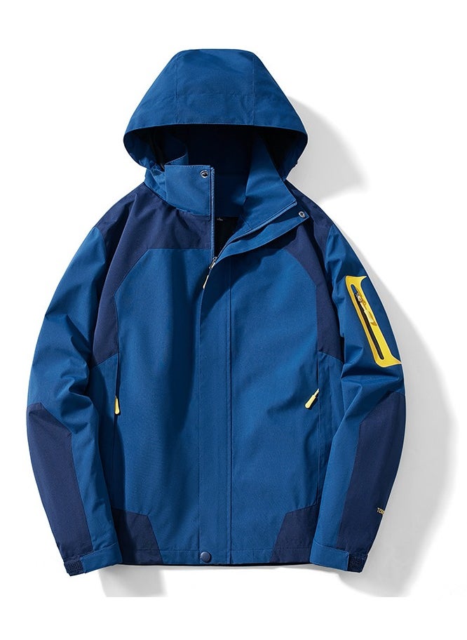 NIBEMINENT Waterproof Rain jacket Lightweight Active Outdoor Raincoat with Removable Hood Unisex  - Image 1