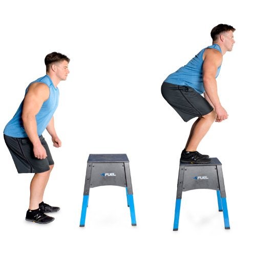 Fuel Pureformance Adjustable Plyometrics Box, blue, black - Image 3