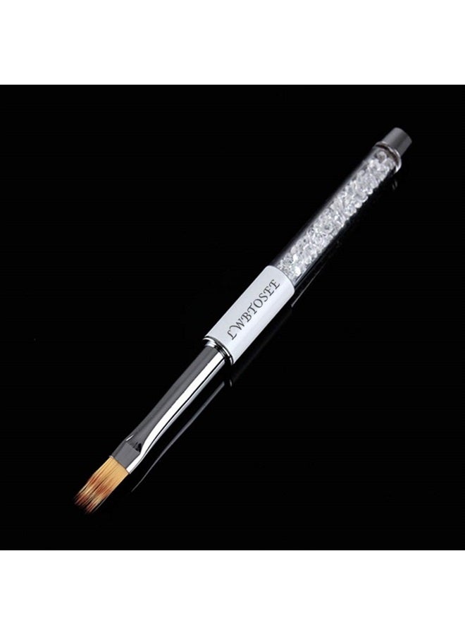 LWBTOSEE 2pcs Ombre Nail Brush for Nail Art Gradient Painting Rhinestone Handle Drawing UV Gel Pen Manicure Nail Art Brush Tool (Black&White) - Image 5