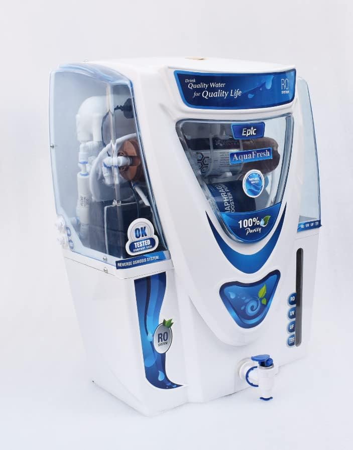 AQUAFRESH Epic Model 15 L Ro Uv Uf Copper Filter Tds Water Purifier 7 Stages PurificationSuitable For BorewellTankerMunicipal Water White Blue - Image 2