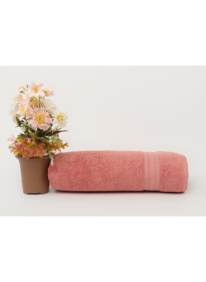 White Rose Towel HARMONY S - 650 GSM - 100% Cotton Terry -Bath Sheet 80x160 cm-Premium Touch-Quick Dry - Super Absorbent-Peach  - Image 1