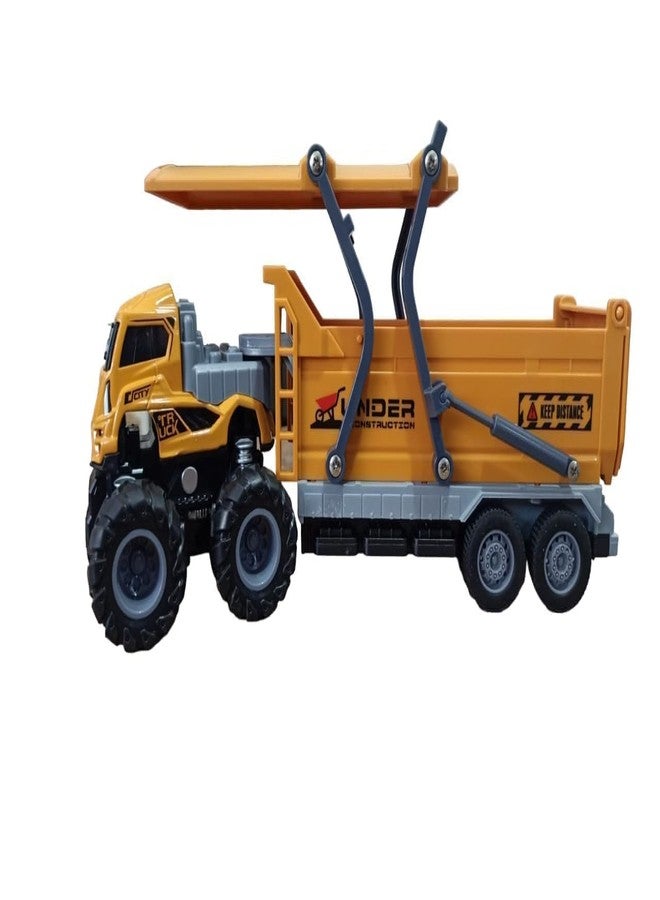 DEOXY Pack of 2 Diecast Alloy Construction Transport Truck Toy Set with Frionction Powered Educational Building Toys for Toddlers, Boys & Girls - Image 3