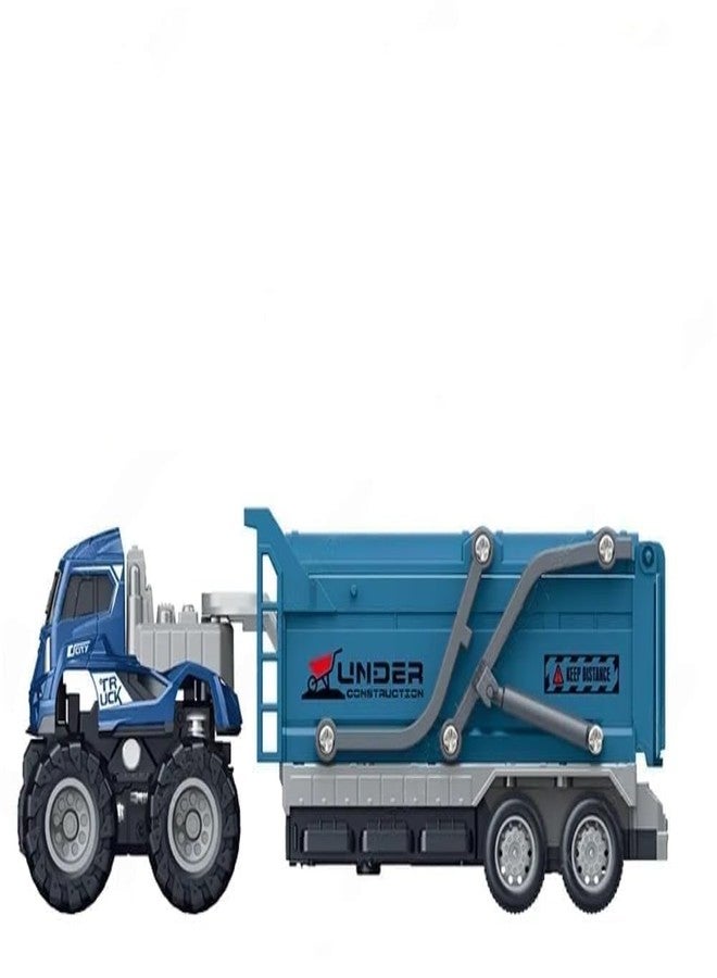 DEOXY Pack of 2 Diecast Alloy Construction Transport Truck Toy Set with Frionction Powered Educational Building Toys for Toddlers, Boys & Girls - Image 2