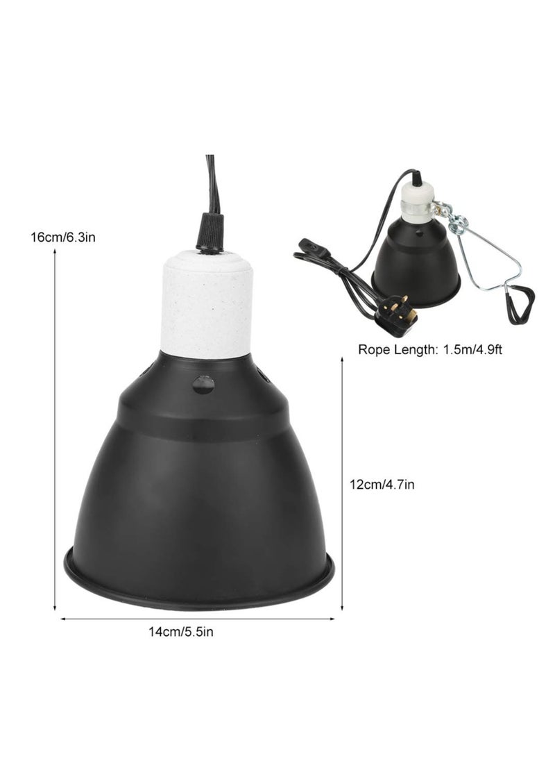 E27 Reptile Turtle Heat UVA/UVB Bulb Lamp Light Holder, 300W Reptile Heating Lighthouse for Chicken Brooder Basking-UK Plug