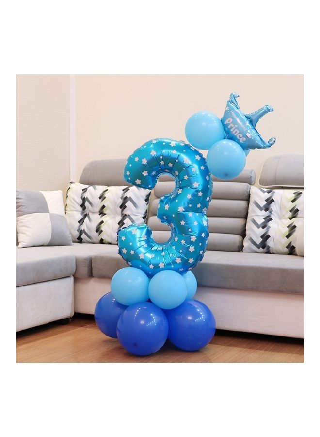 Loquat Happy Birthday Decorative Number Foil Balloon