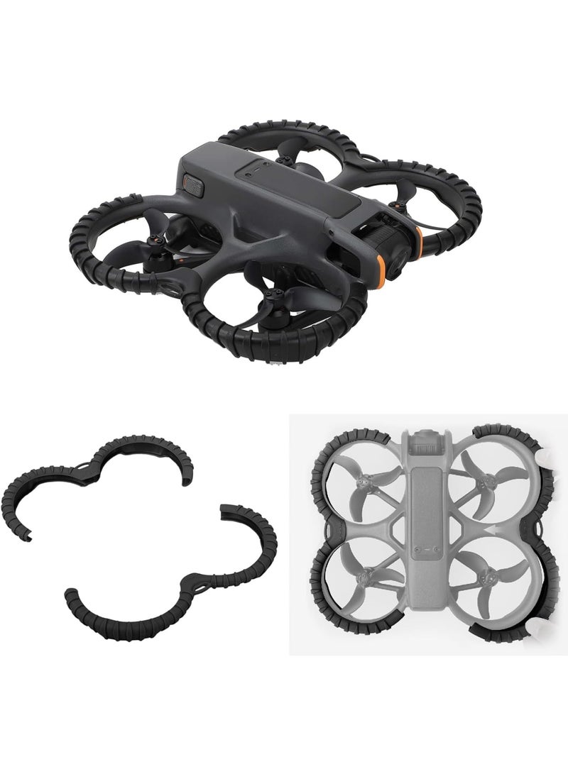 SOLARAE Propeller Guard Protector Accessories for DJI Avata 2, 2Pcs Fly Combo Protective Cover Ring, Anti-Collision Scratch-proof Drone Prop Bumper, Drone Protective Bumper for DJI Avata 2, Black - Image 1