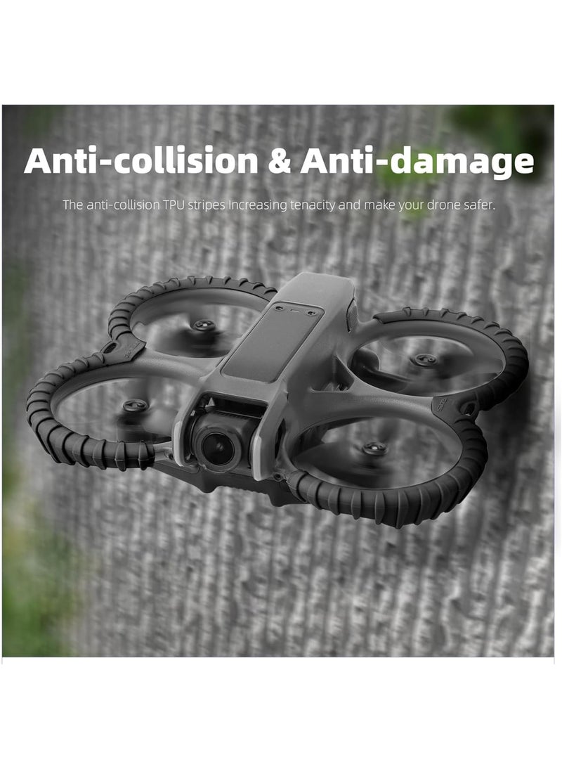 SOLARAE Propeller Guard Protector Accessories for DJI Avata 2, 2Pcs Fly Combo Protective Cover Ring, Anti-Collision Scratch-proof Drone Prop Bumper, Drone Protective Bumper for DJI Avata 2, Black - Image 2