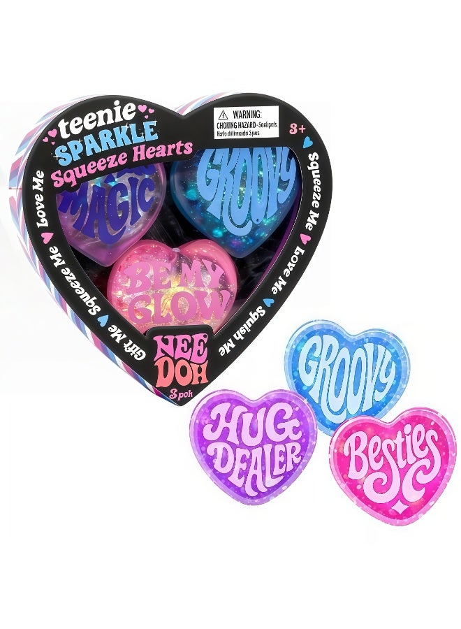 Needoh 3PCS Heart-shaped Stress-relieving Squeeze Toy | Portable Anti-stress Toy Made of TPR Material, a Daily Stress-relieving Tool and Kids' Gifts - Image 1