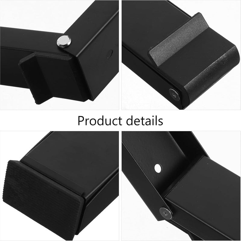 Generic Kickdown Door Stop Floor Wedge Black Folding Heavy Duty Door Holder for Office and Home Use - Image 3