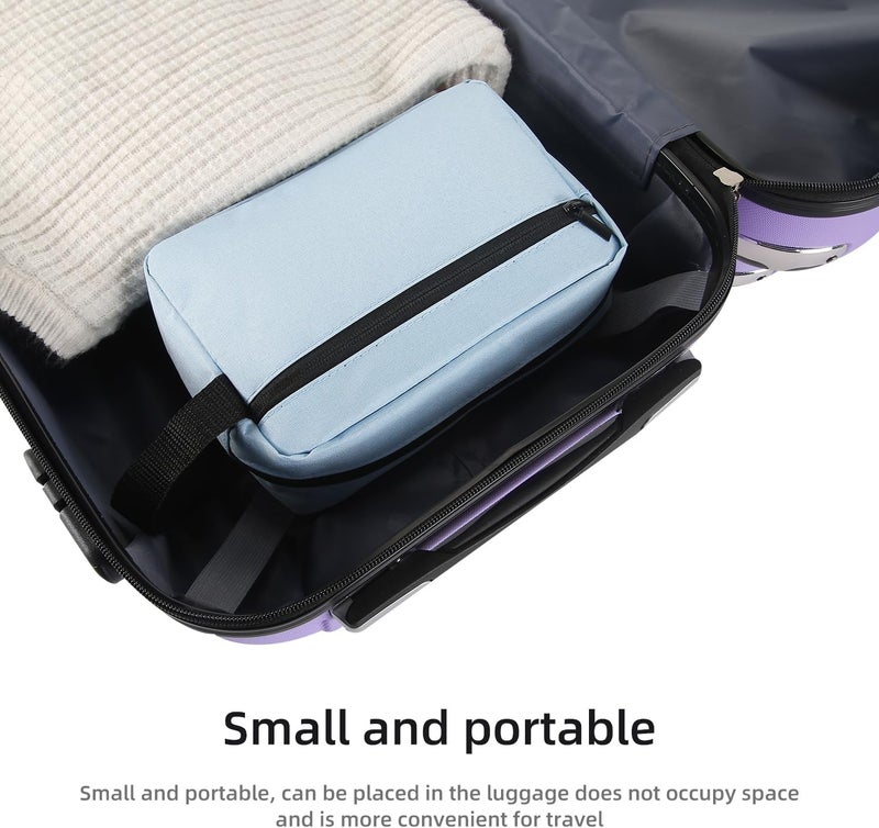 Icramsy Travel Toiletry bag Toiletry bag for women men Hanging Cosmetic bag Travel accessories for Women Men, Sky blue, Modern - Image 5