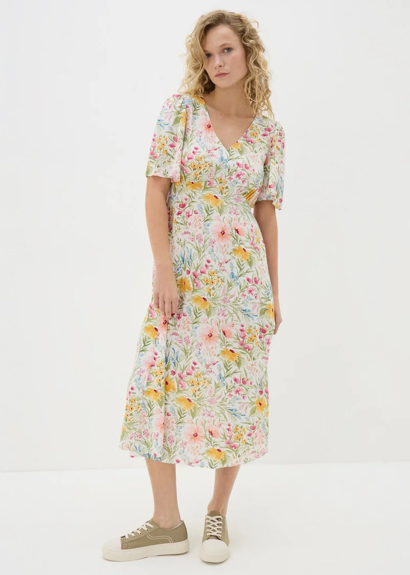 Matalan Multicolour Floral Midi Tea Dress