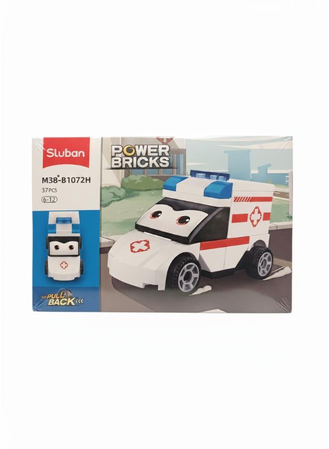 Sluban Power Bricks M38-B1072H Ambulance Building Set - Image 1