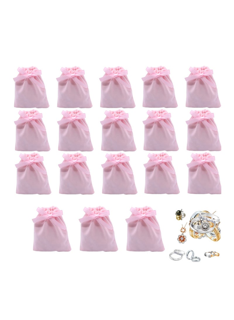 KASTWAVE 18 Pcs Velvet Drawstring Bags Jewelry Pouches For Jewelry Gift Bags Pouches Wedding Favors (4"x5") - Image 1