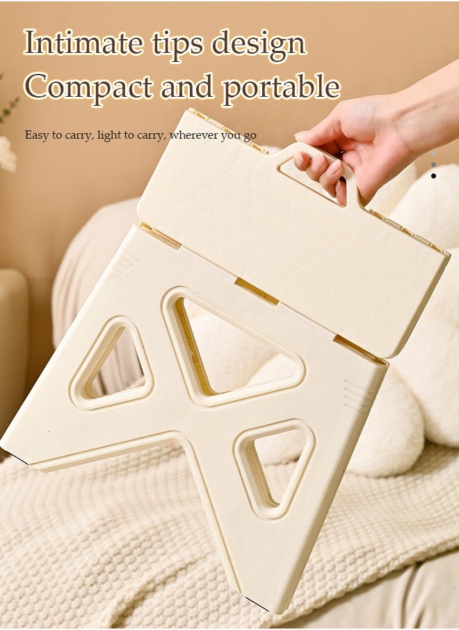 DUNISO - 2 Pcs Folding step stool, portable thick footstool, non slip outdoor stool, can be carried by hand,sturdy and durable, suitable for kitchen, bathroom, garden, outdoor, living room,22.5*20.5*20.5cm - Image 1