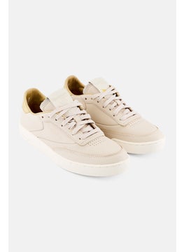 Reebok Women Club C Clean Lace Up Tennis Shoes, Beige  - Image 1