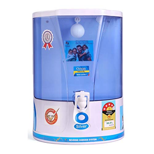 OZEAN Ozean Silver 10 LTR RO with Mineral Electric Water Purifier with Fitting Accessories and Dust Protection Cover - Image 1