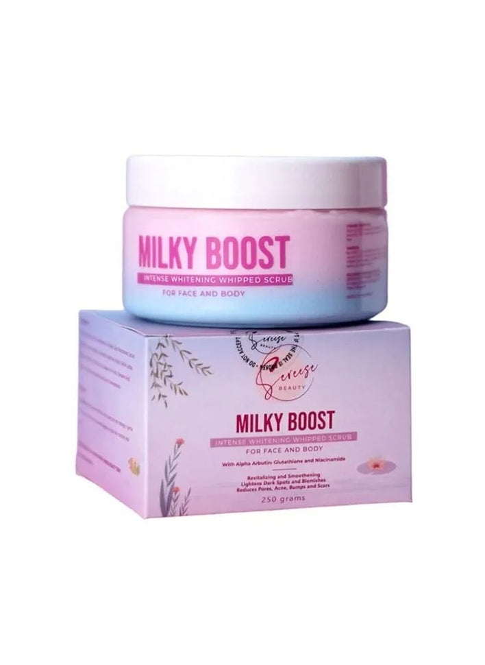 Sereese BEAUTY Milky Boost Intense Whitening Whipped Scrub, Reveal Radiant Skin with Gentle Exfoliation and Scar Reduction, 250g. translate  - Image 1