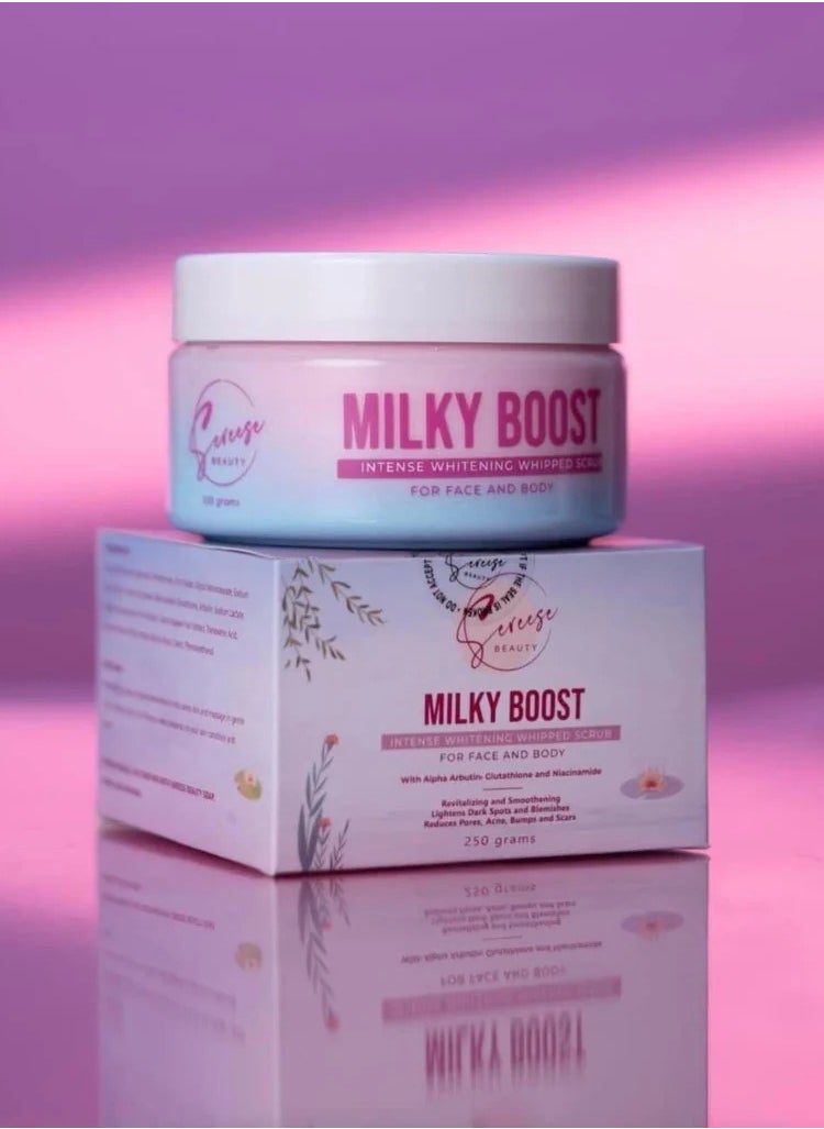 Sereese BEAUTY Milky Boost Intense Whitening Whipped Scrub, Reveal Radiant Skin with Gentle Exfoliation and Scar Reduction, 250g. translate  - Image 2
