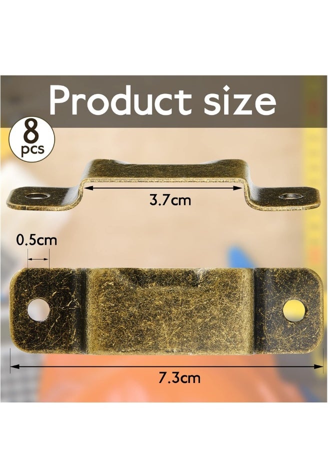 Generic - Metal Tape Measure Holder Clip, Small Measure Holder Clip Measuring Holster With Rivets for Drill Leather Pocket Tool Metal Belt Clip Tape Measure Tool Belt Holder Clip, Bronze - Image 1