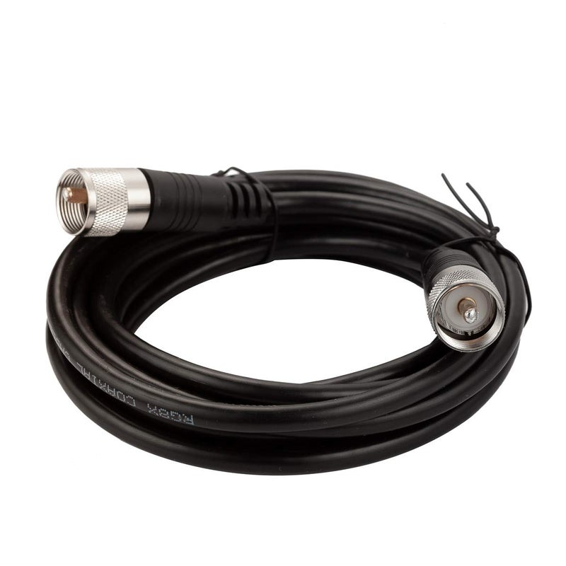 RFAdapter CB Antenna Coax Cable, RG8x Coaxial Cable, 15ft UHF PL259 Male to Male Low Loss Cord, 50 Ohm for HAM Radio Antenna - Image 1