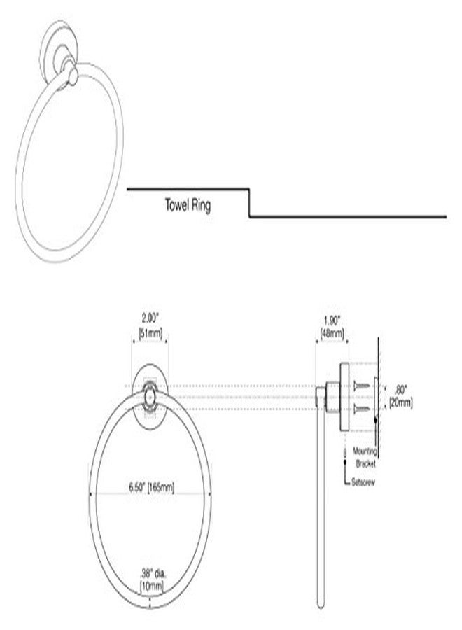 Gatco 5502 Studio Bathroom Towel Ring, Matte Black - Image 2