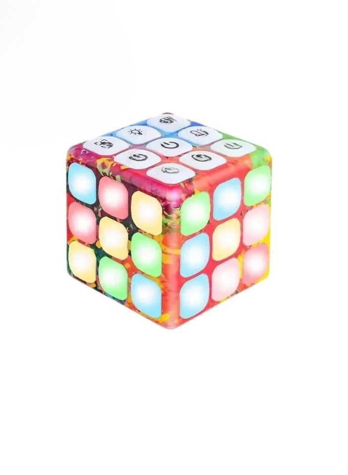 Smart Voice Cube, Magic Electronic Flashing Cube, Safe And Durable Kids Intelligence Developing Toys, Magnetic Memory Brain Game Toy For Children, (1pc, Multicolour) - Image 1