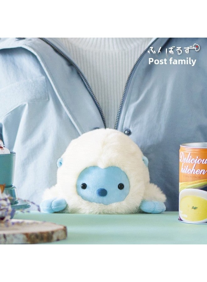 SonnyAngel Sticker Family Doll Sloth Lazy Office Anti-Hunchback Plush Doll Doll Birthday Gift-Specifications:Sticker Family Doll-Color:Stick Snow Monster - Image 1
