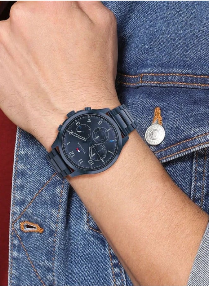 Tommy Hilfiger Plus Men's Qtz Multifunction Stainless Steel and Bracelet Casual Watch-1791853 44MM  - Image 5