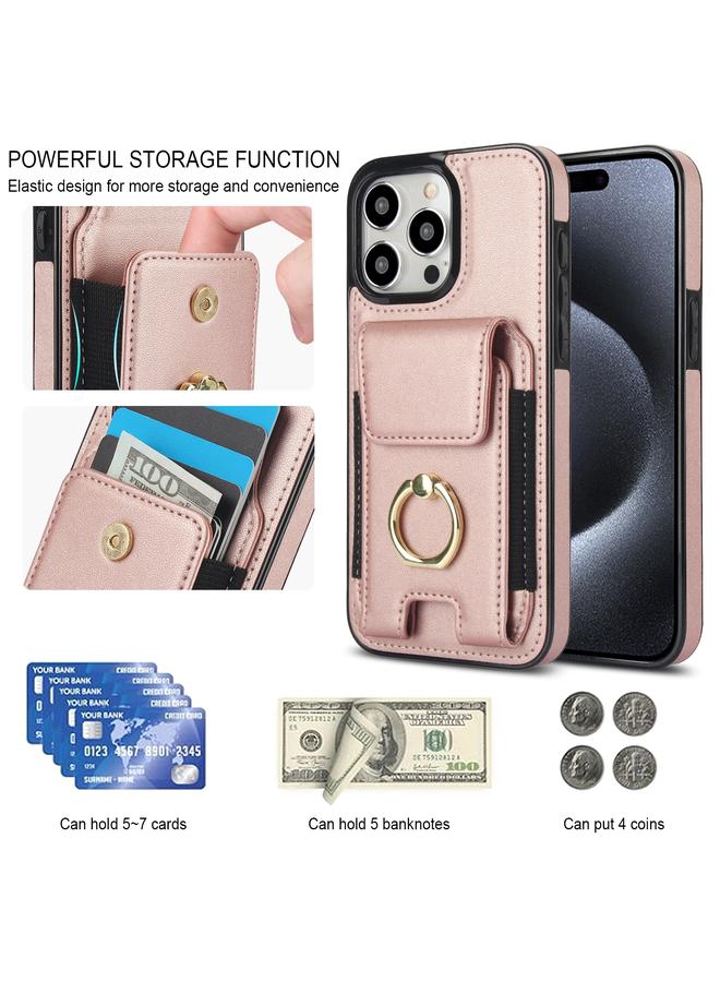 S-TOP Case For iPhone 14 Pro Elastic Card Bag Ring Holder Phone Case - Image 5