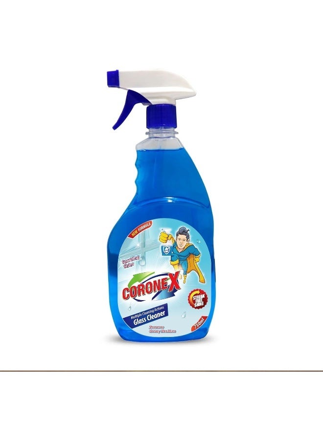 Coronex Glass Cleaner 750 ml - High-Quality Streak-Free Shine, Fast-Dry Formula for Dust, Smudge & Fingerprint Removal, Multi-Surface Window and Mirror Cleaner for Sparkling Crystal Clear Results - Image 1