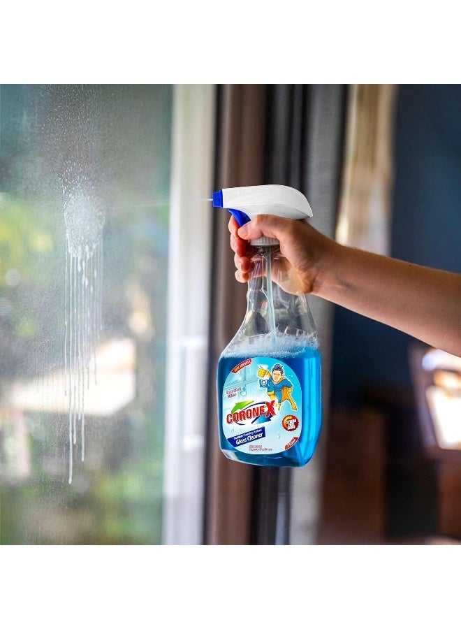 Coronex Glass Cleaner 750 ml - High-Quality Streak-Free Shine, Fast-Dry Formula for Dust, Smudge & Fingerprint Removal, Multi-Surface Window and Mirror Cleaner for Sparkling Crystal Clear Results - Image 3