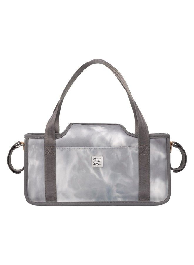 petunia pickle bottom Wander Stroller Caddy ; Perfect Baby Caddy To Keep Everything Organized ; Multiple Carry Positionsfits Most Strollers ; Smoked Swirl Tiedye - Image 2