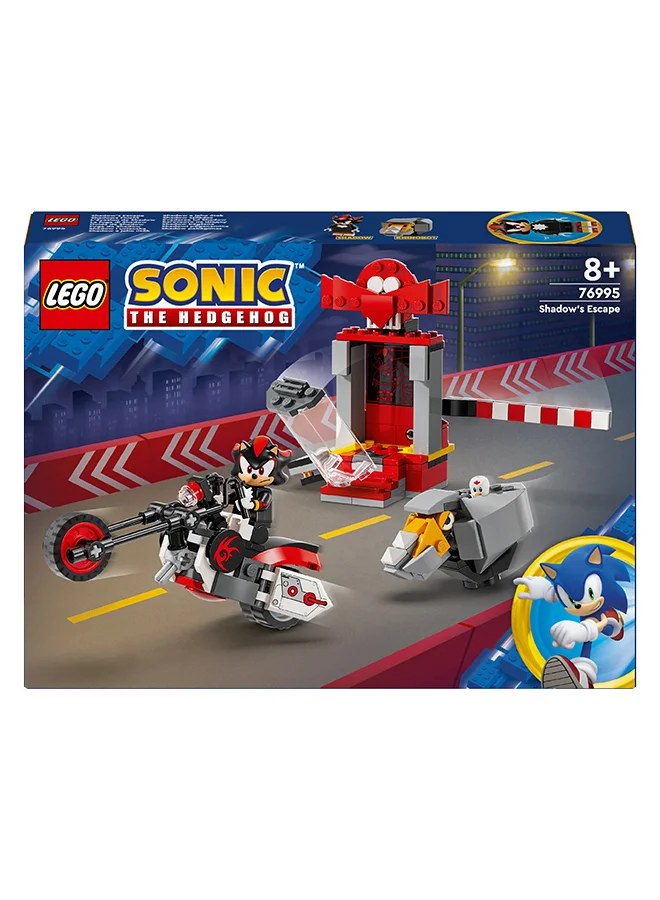 ليغو 76995 Sonic The Hedgehog Shadow The Hedgehog Escape, Kids’ Motorcycle Toy, Video Game Character Figures For Boys, Girls And Fans Aged 8 Plus (196 Pieces)