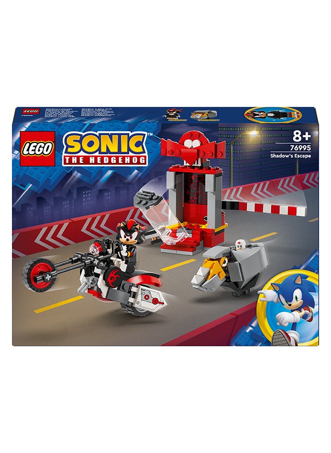 LEGO 76995 Sonic The Hedgehog Shadow The Hedgehog Escape, Kids’ Motorcycle Toy, Video Game Character Figures For Boys, Girls And Fans Aged 8 Plus (196 Pieces)  - Image 2