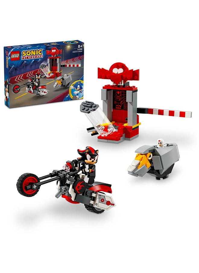 LEGO 76995 Sonic The Hedgehog Shadow The Hedgehog Escape, Kids’ Motorcycle Toy, Video Game Character Figures For Boys, Girls And Fans Aged 8 Plus (196 Pieces)  - Image 1