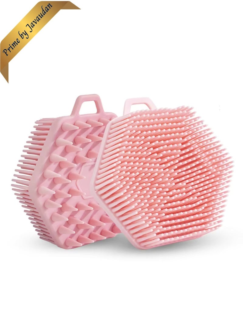 Prime by javaudan Silicone Body Scrubber & Scalp Massager 2 in 1 Exfoliating Shower Brush & Shampoo Brush for Deep Cleansing  - Image 1